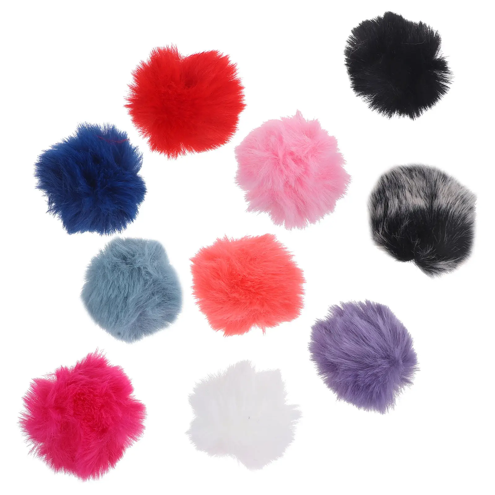 10Pcs Lapel Microphone Wind Cover Furry Windscreen for Wireless Mic Wind Noise Suppression Clear Sound Transmission Reusable