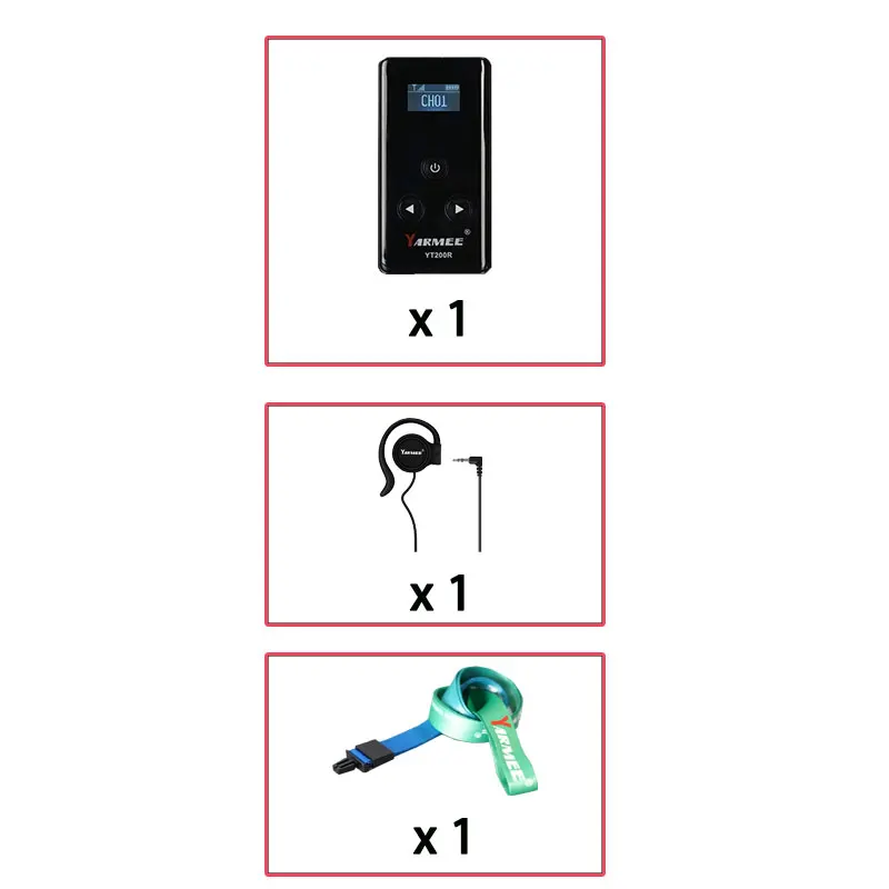 YARMEE Gids Systeem Draadloze Audio Zender Ontvanger Met Microfoon Oortelefoon Voor Simultaan Tolken Reizen