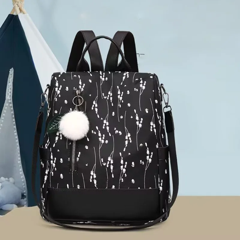 

Двойная сумка через плечо, женская сумка двойного назначения большой вместимости, модный женский рюкзак в корейском стиле с контрастной печатью