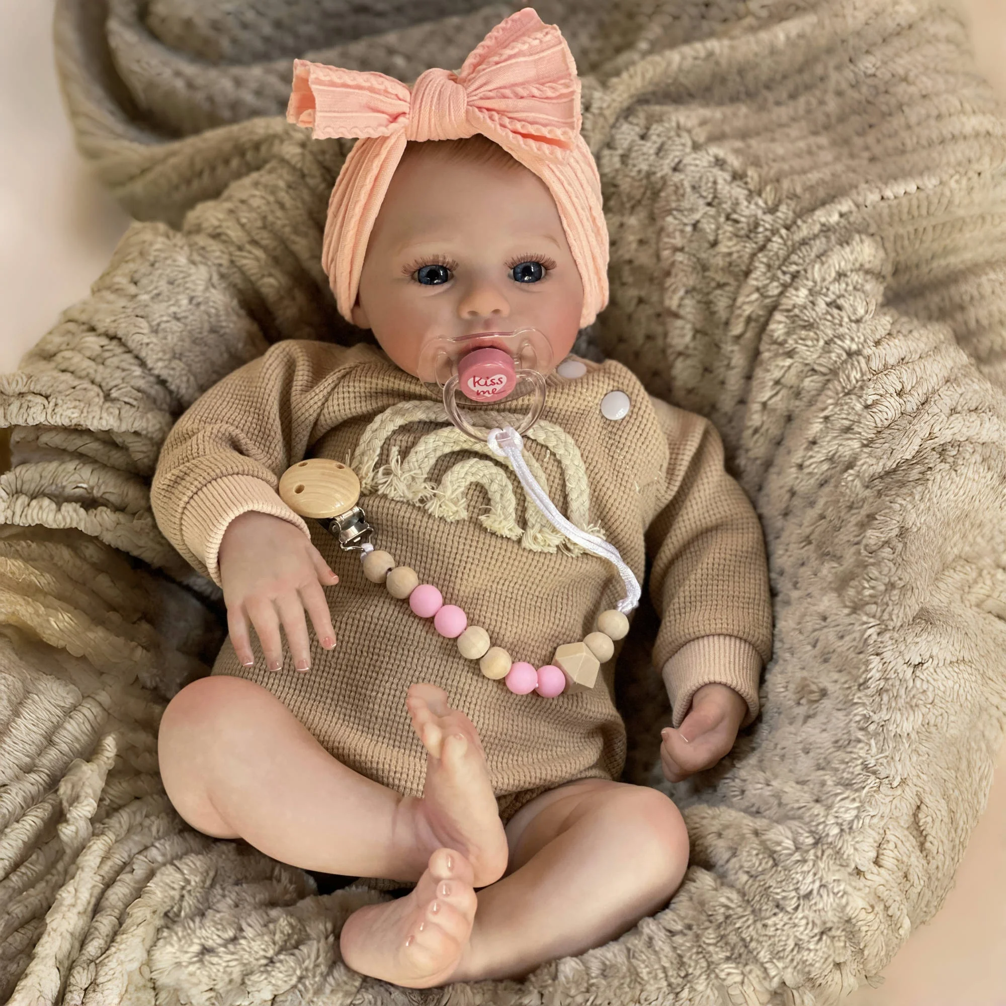 Bambola Reborn da 18 pollici fatta a mano con corpo morbido Prato Bebe dipinta bambola per neonato giocattolo regalo per bambini Muñecas Reborn