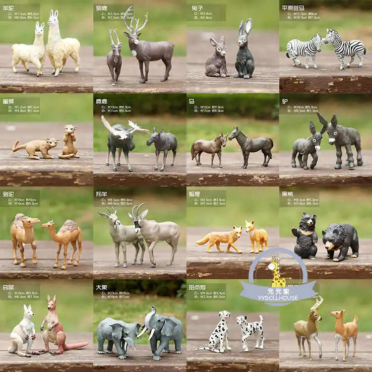 Noah's Ark Kinder-Zoo-Spielzeugmodell, realistisches Wildtier-Spielzeug, Elefant, Bär, Tiger, Simulation, Sammler-Actionfiguren