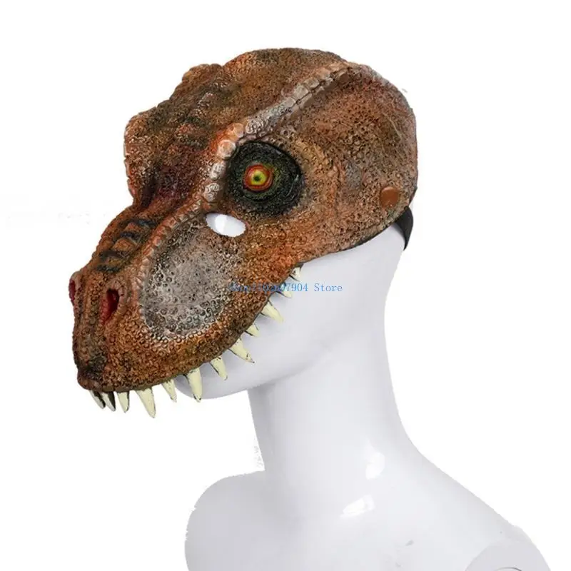 N7YF smoki maski dinozaurów Horror dinozaur nakrycia głowy kostium Cosplay na Halloween rekwizyty