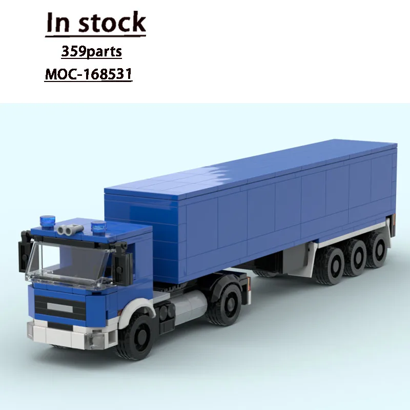 

MOC-168531 Классический новый грузовой транспортный контейнер, модель строительного блока, 359 шт., игрушка в подарок на день рождения для мальчиков и детей