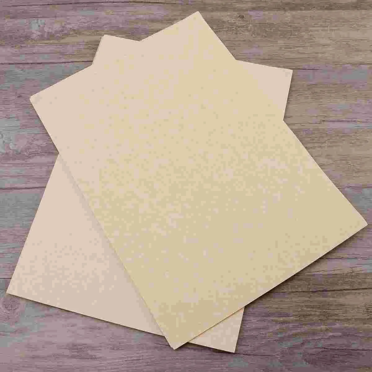 50Pcs Retro A4 Paper Unbleached Writing Parchment Letter Printing Products Envelopes Certificate Use Light Brown