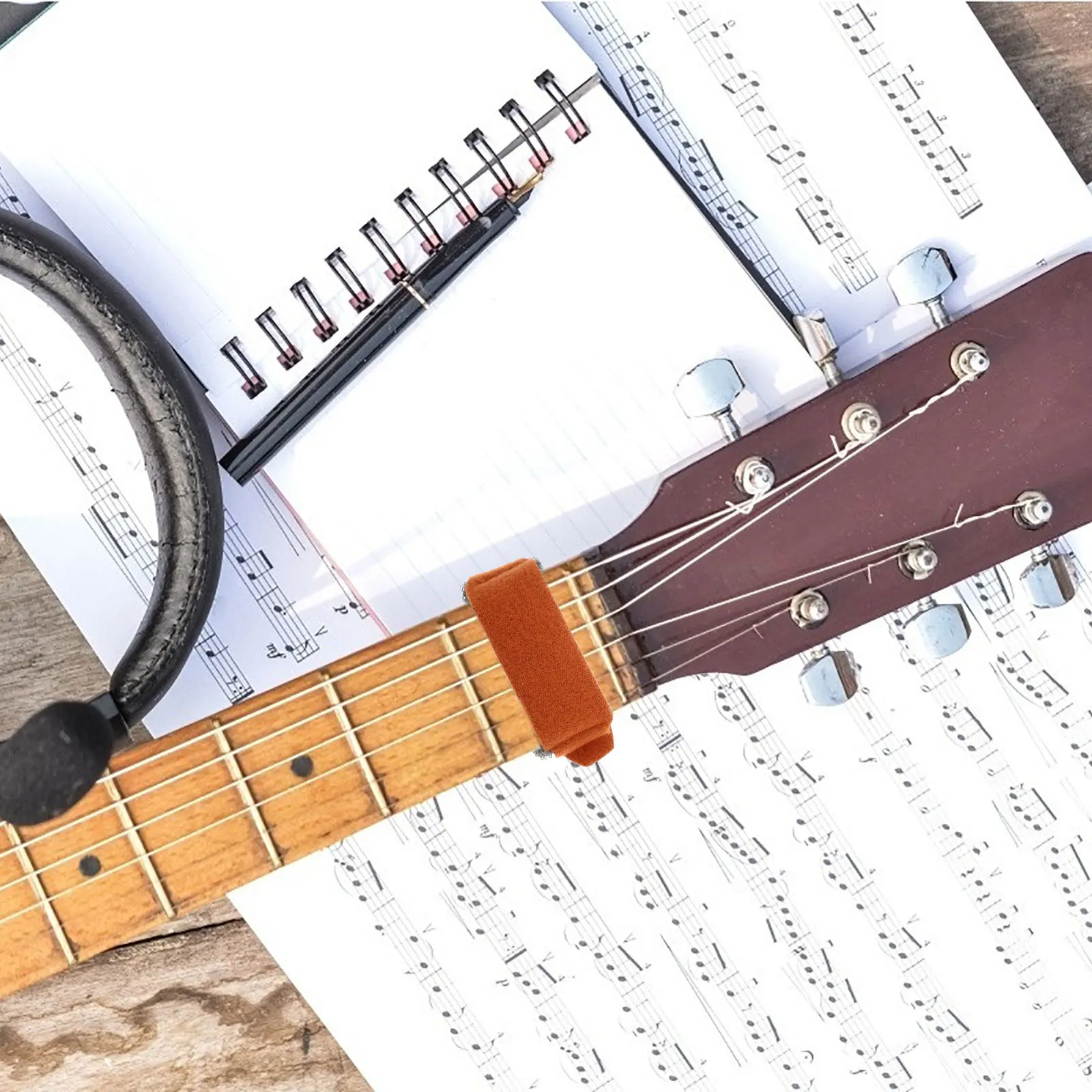 

Guitar Sound Mute Strap Adjustable String Dampener For Folk Instrument Bass Reduce Overtones Resonance Compact Accessory Tool