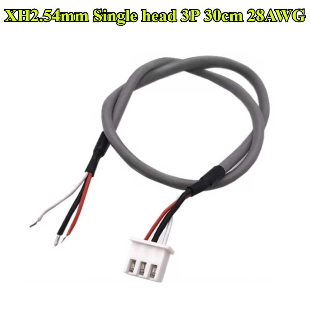 

XH2.54mm Single head 3Pin Audio Signal Shielded Wire Terminal Wire 28AWG 30/35/45cm for Power Amplifier Line and Speaker Cable