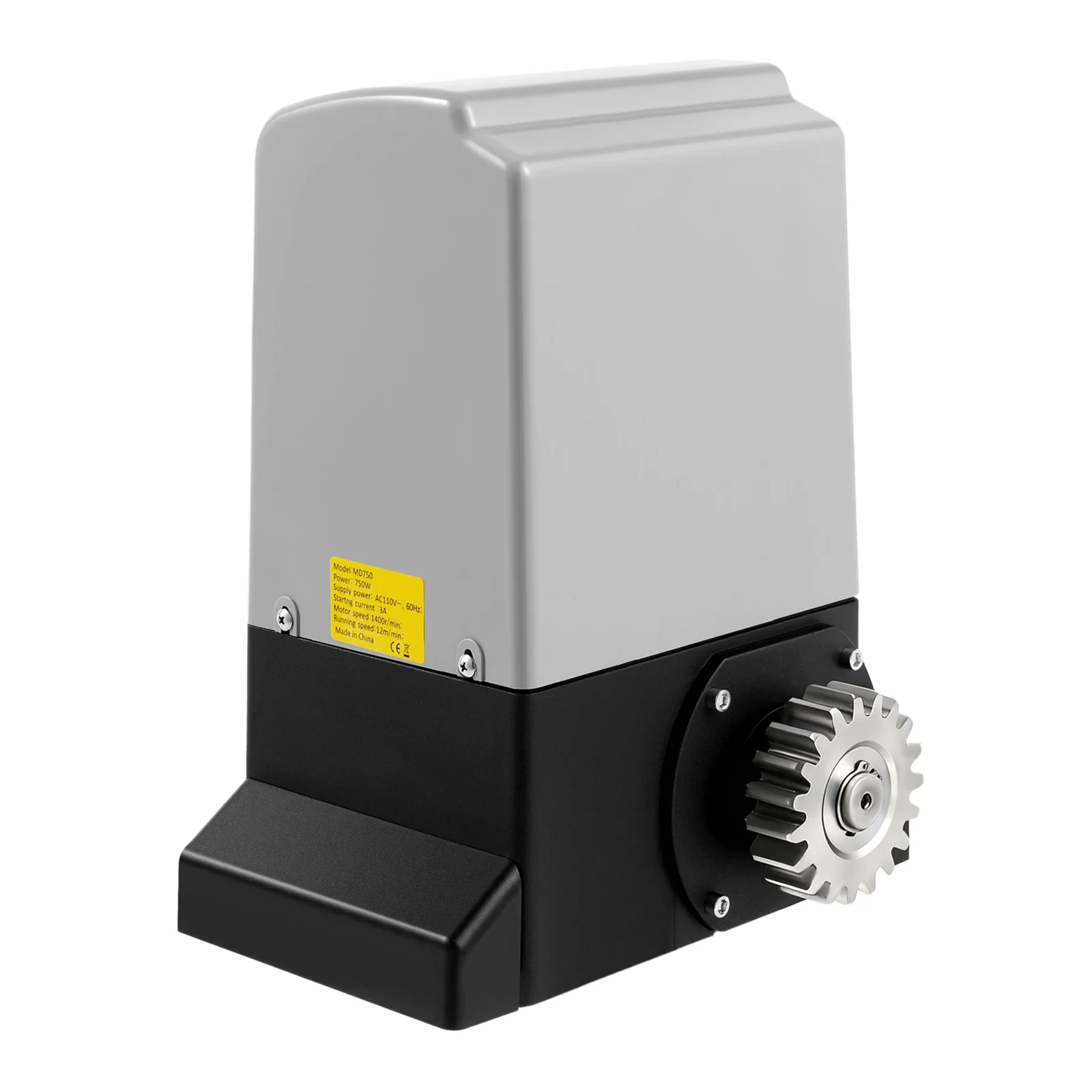 มอเตอร์เปิดประตูเลื่อนอัตโนมัติแบบรีโมทคอนโทรล ขนาด 27*19.8*33 ซม. รับน้ำหนัก 1800 กก. พร้อมฐานเกียร์ สีเทา&ดำ