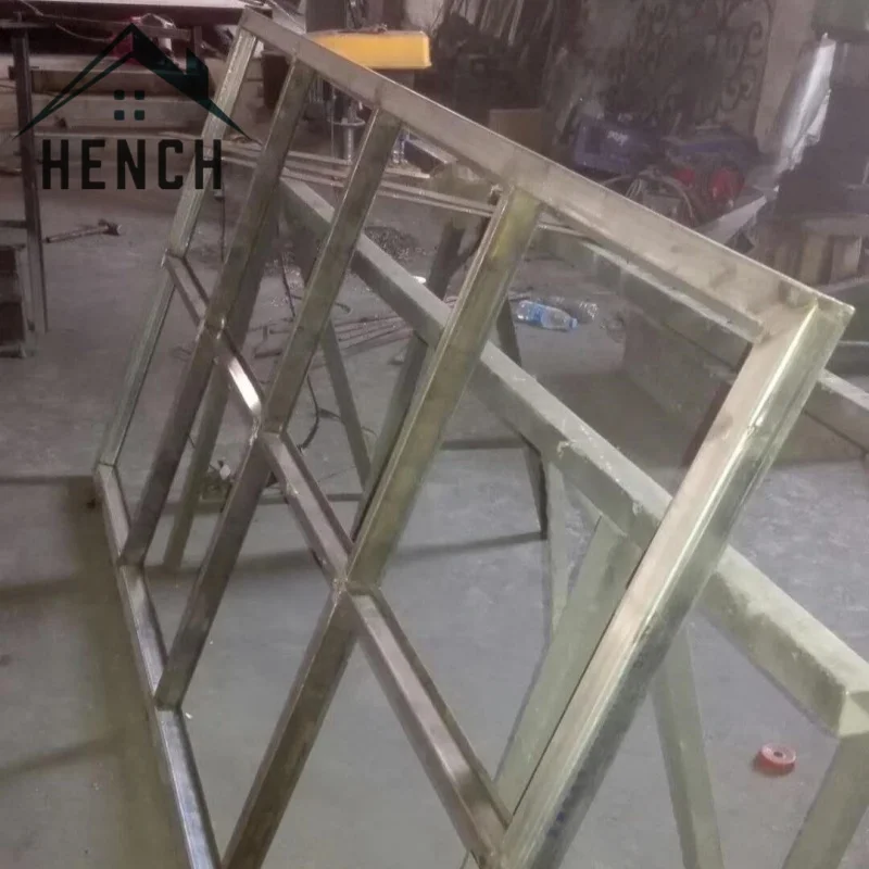 

Hench Hot Selling Interior Exterior Steel Iron Glass Door For Home Use Made In China