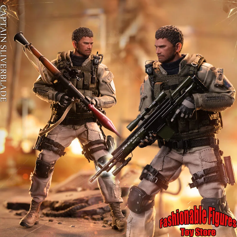 Patriot Studio 1/12 men soldier Chris Redfield Resident Captain Silverblade Full Set 6inch Action Figure Body Collection Gift