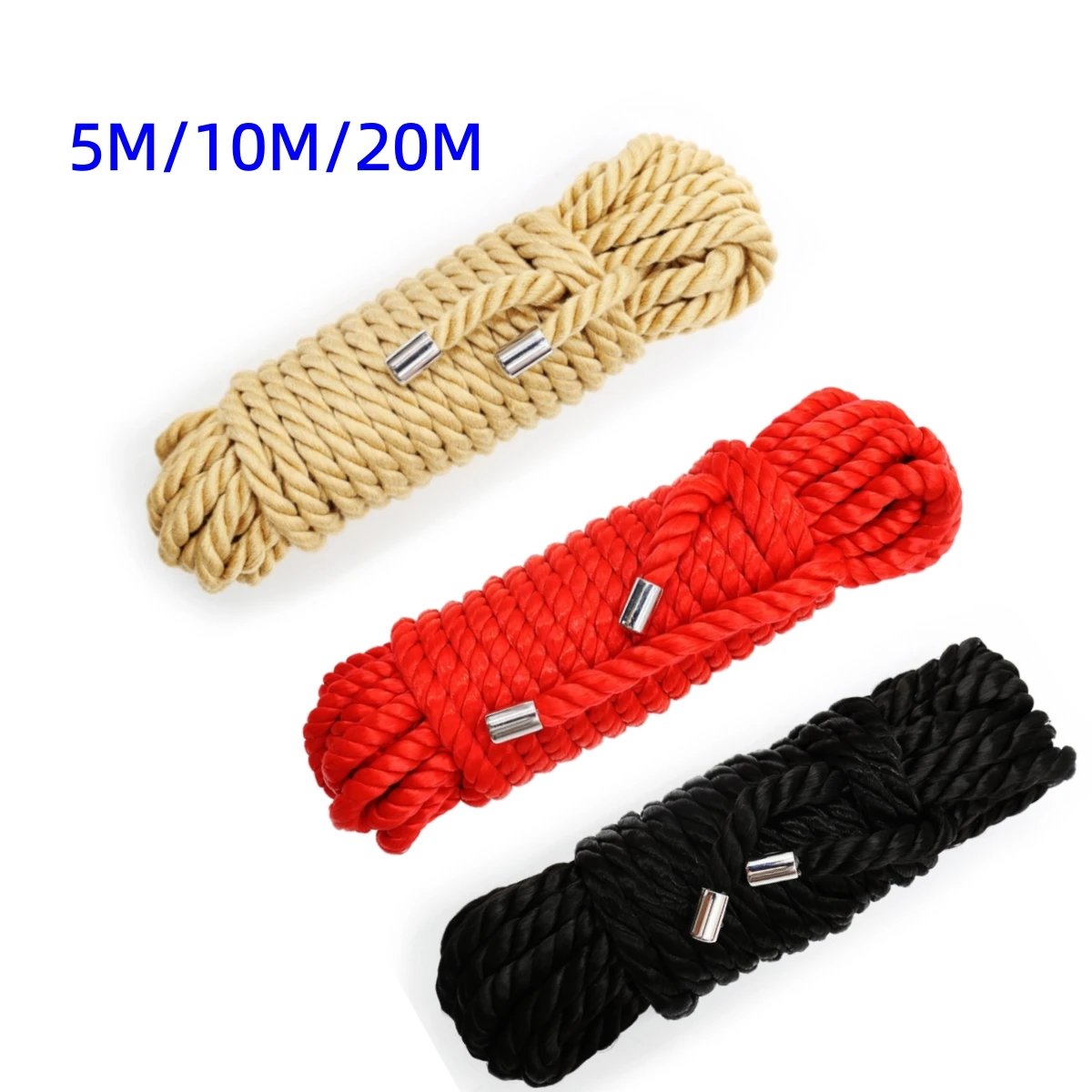 

3-цветные экзотические хлопковые аксессуары наручников, веревка для связывания для взрослых пар, рабская пара, косплей, ограничители, игра на завязках