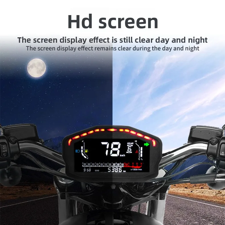 

12 В модифицированный ЖК-метр для мотоцикла для Ducati с дисплеем пробега температуры воды и температуры уровня масла