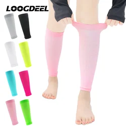 Loogdeel 1Pair Pressure Football Socks Calf Shin Guard Running Badminton Sports Soccer Socks Adult Breathable Soft Compression