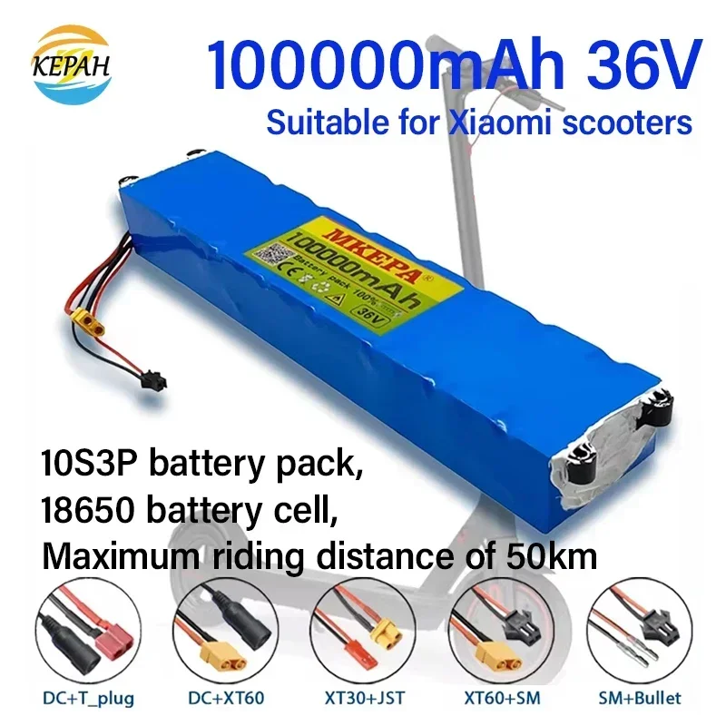 

10S3P 36V 100000mAh 36v Electric Scooter Battery Pack 18650 Lithium M365 Electric Scooter 36v Battery Scooter