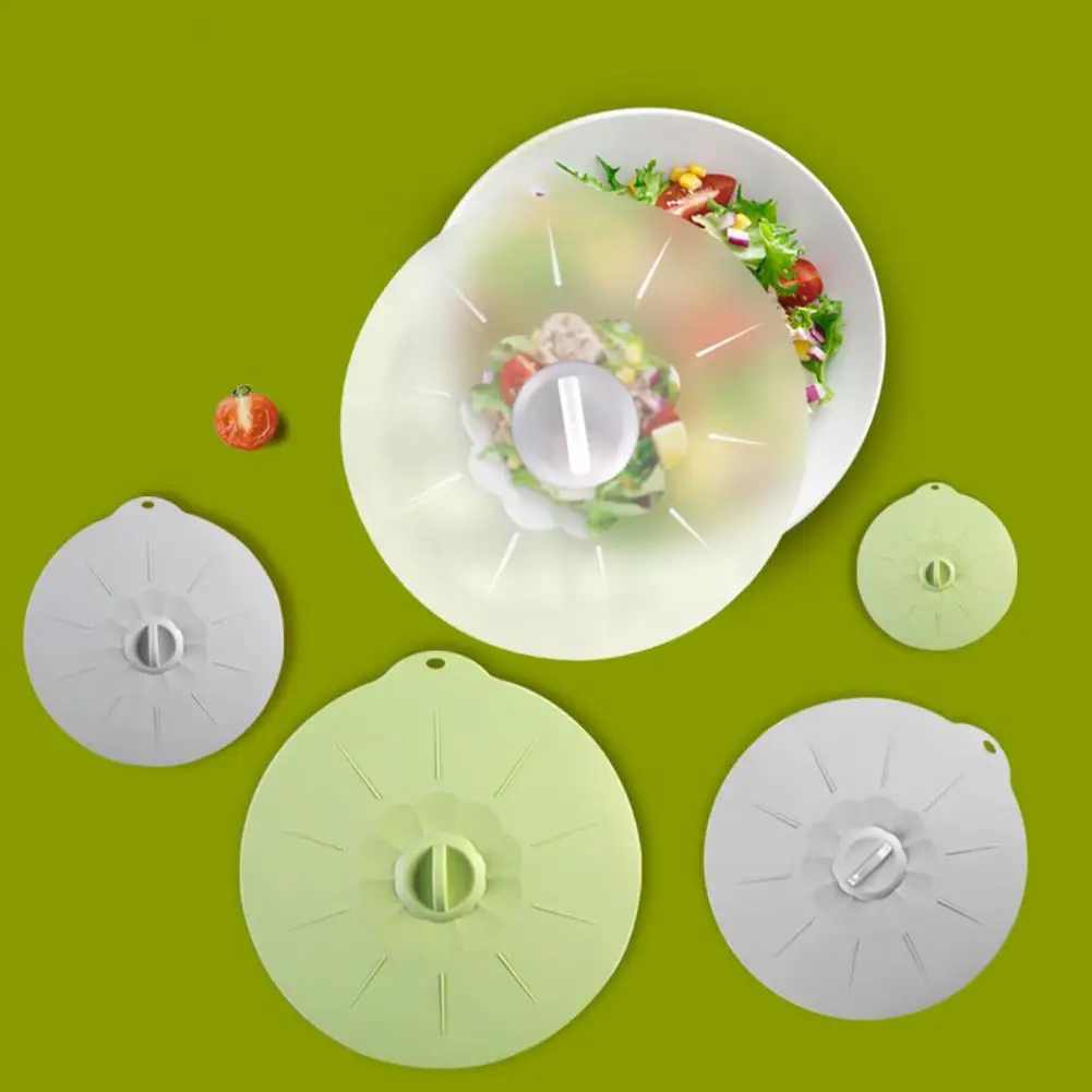 

Reusable Silicone Lid 6pcs Reusable Silicone Microwave Splatter Cover Set Heat-resistant Lid Covers for Bowls Cups Food for Home