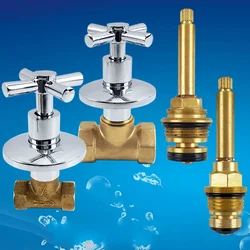 Angle Valve Straight Through Valve Quick Open Slow Open Copper Spool Brass Water Stop Valve Inner Wire Triangle Valve  Faucets