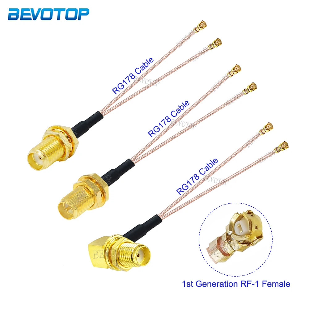 1 Uds RG178 SMA hembra a 2 * conector hembra IPX Y divisor SMA a IPX Cable Pigtail RF Coaxial WIFI antena extensión puente