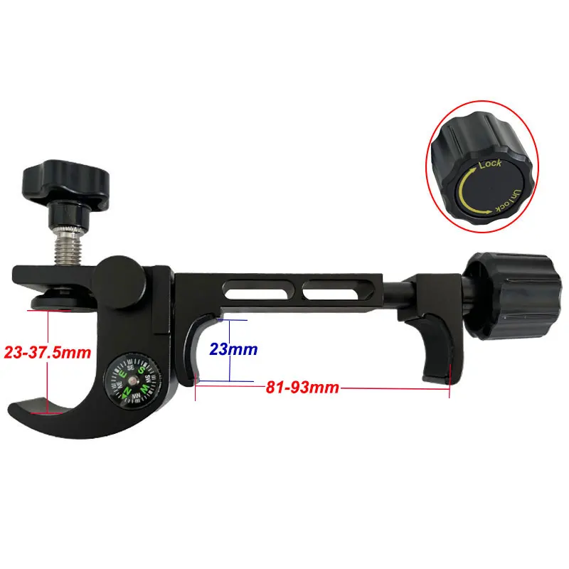 NEW Universal Corrosion Resistant GNSS GPS Pole Clamp With Compass &Open Data Collector Cradle Pole Holder Mount