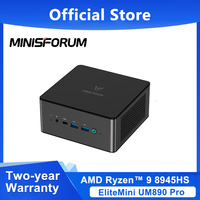 MINISFORUM UM890 Pro Mini PC AMD Ryzen 9 8945HS Windows 11 Mini Computer DDR5 32GB 1TB NVME SSD Oculink DP WiFi 6 Gaming Mini PC