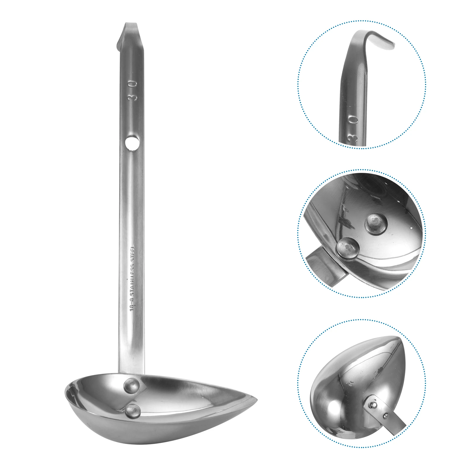 

1Pcs Stainless Steel Silver Drizzle Spoon Unique Sauce Tableware Cutlery Extended Handle Easy Clean Kitchen Use