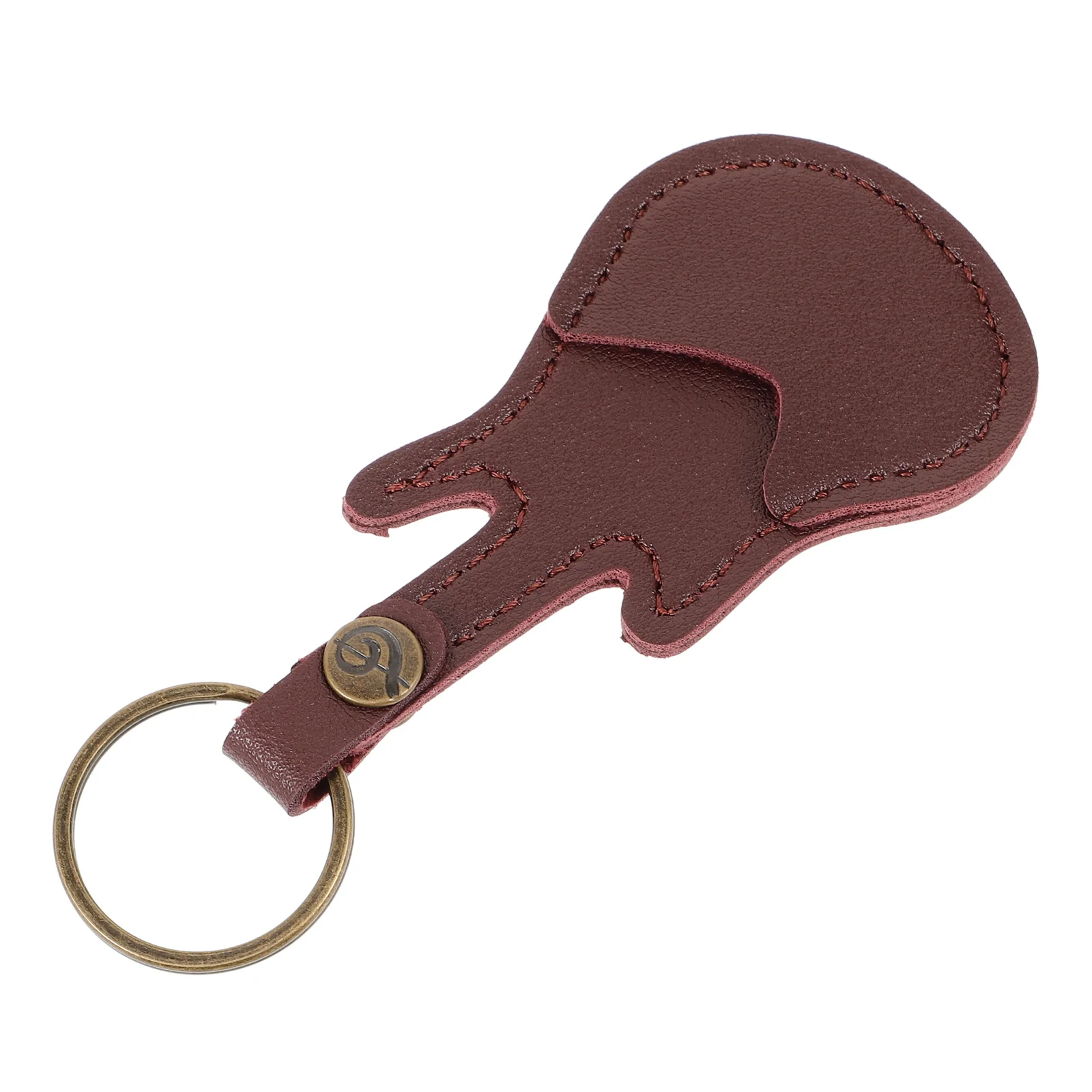 Guitar Pick Storage Bag PU Material Durable Compact Portable Guitar Pick Holder Plectrum Case with Keychain Plectrum Case