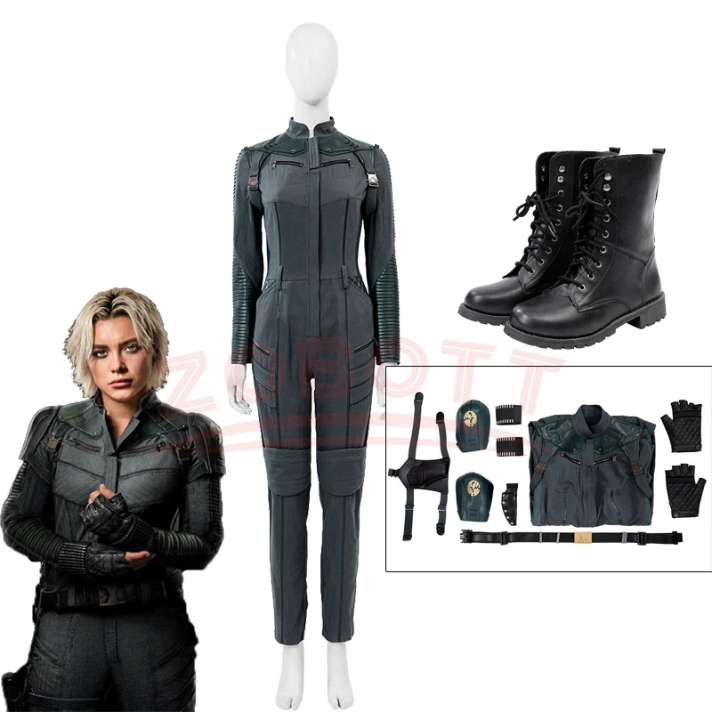 أزياء الأرملة السوداء يلينا بيلوفا التأثيرية بدلة قفازات نيبادس معصمه بدلة قتالية للنساء ملابس حفلات الهالوين #1