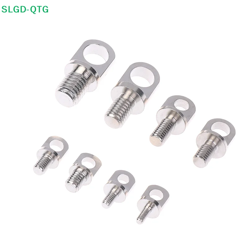 Hot! 3Pcs Brass Stud Nuts & Eye Bolts With Hole M3/M4/M5/M6/M8/M10 - Copper Lifting Eye Screws Set