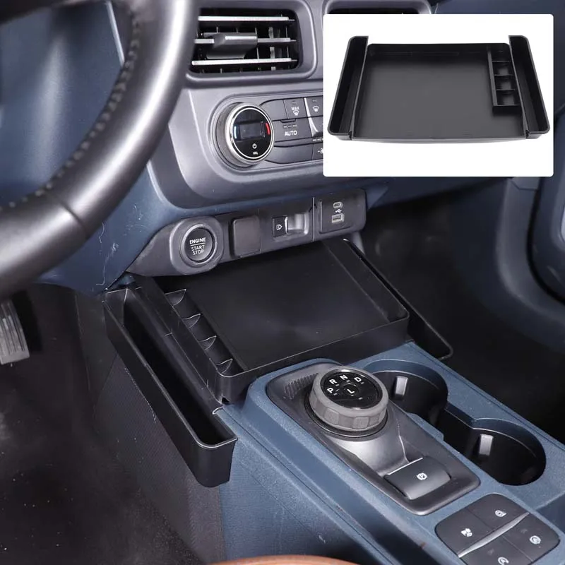 

For Ford Maverick 2022-2025 ABS Car Central Consloe Storage Tray With Side Storage Box Car Organizer Accessories