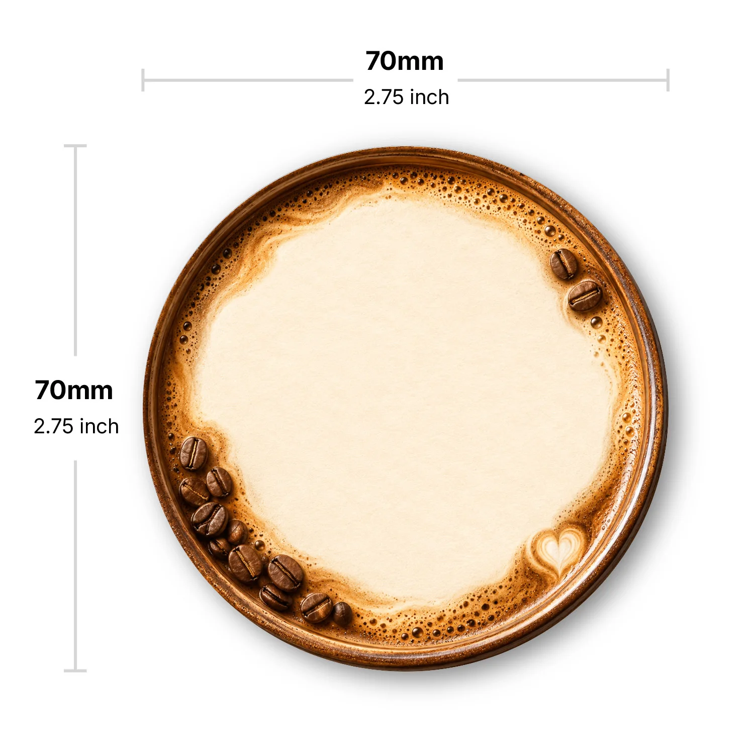 2PCS Coffee Round Sticky Notes 100 Sheets Coffee Bean Latte Art Memo Pads Writing Reminder Notes Office School Stationery