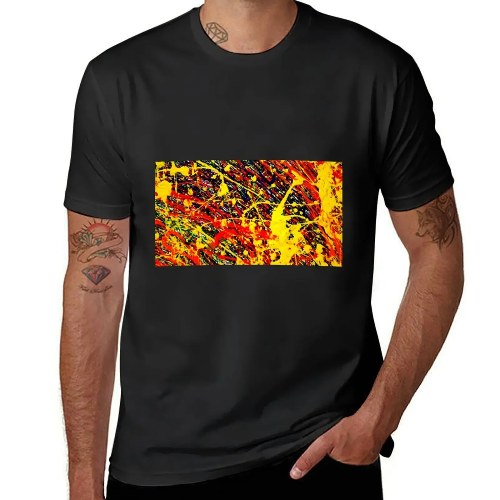 Abstract Jackson Pollock Painting Original Art T-Shirt sublime plain heavyweights mens t shirt graphic