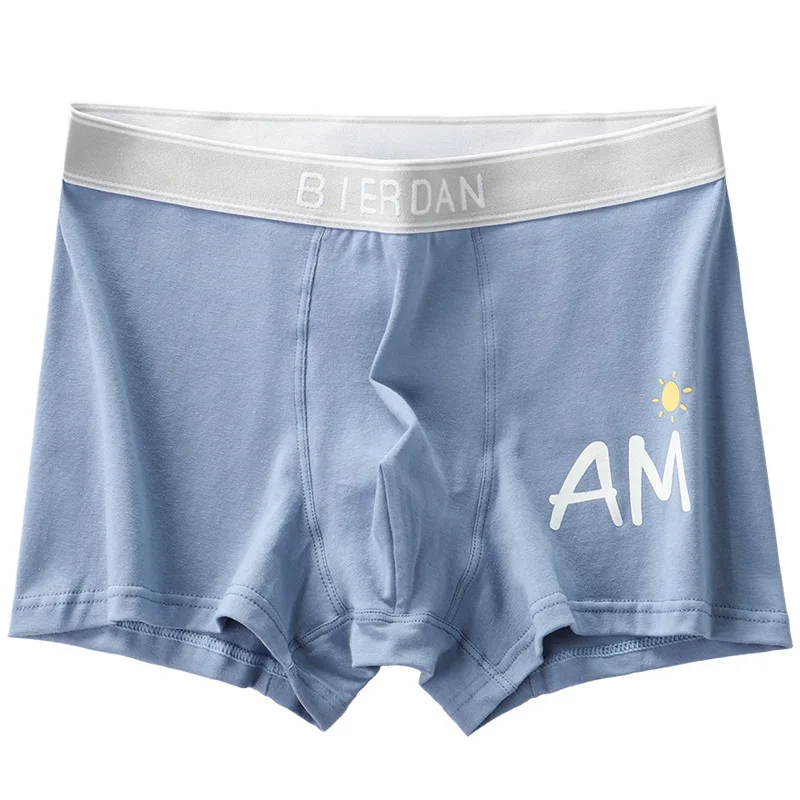 

Middle And High School Boys Comfortable Breathable Cotton Boxers Four Suits, Multi-style Teenage Boys Cotton Underwear
