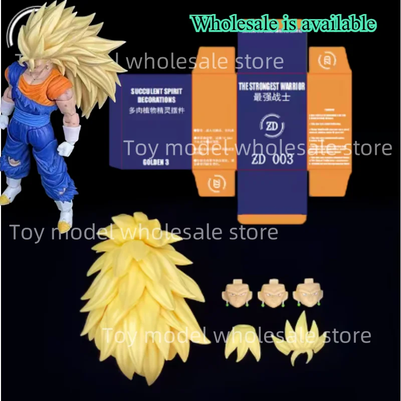 ZD 토이즈 드래곤볼 슈퍼 사이야 3 SSJ3 베지터 바드락 손오공 블랙 고게타 자마스 헤드 액세서리 애니메이션 액션 피규어 장난감