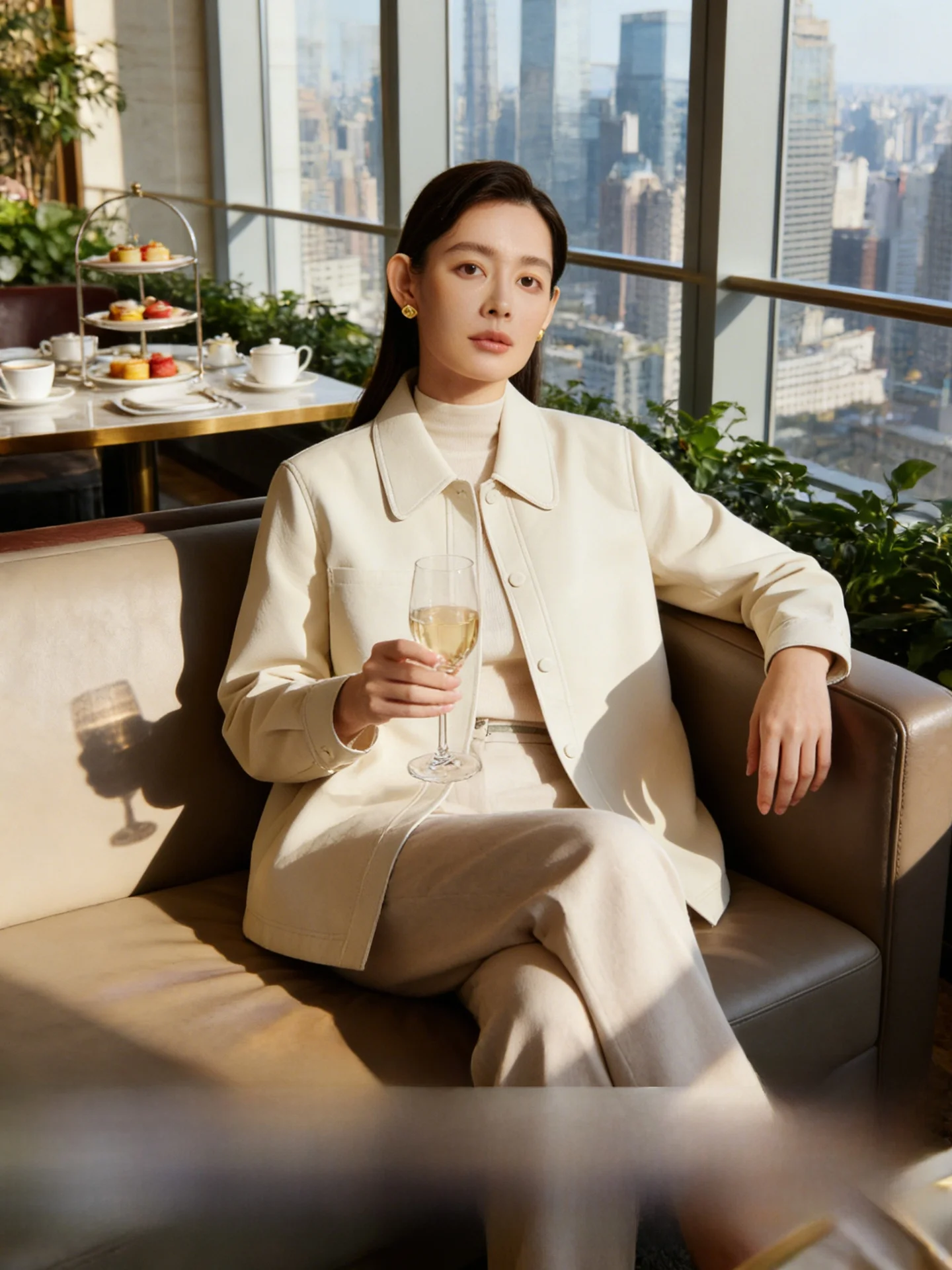 Jaqueta de Couro PU Luxuosa e Macia CVANEA, Casual e Versátil para Mulheres, Corte Reto Clássico para a Temporada de Primavera