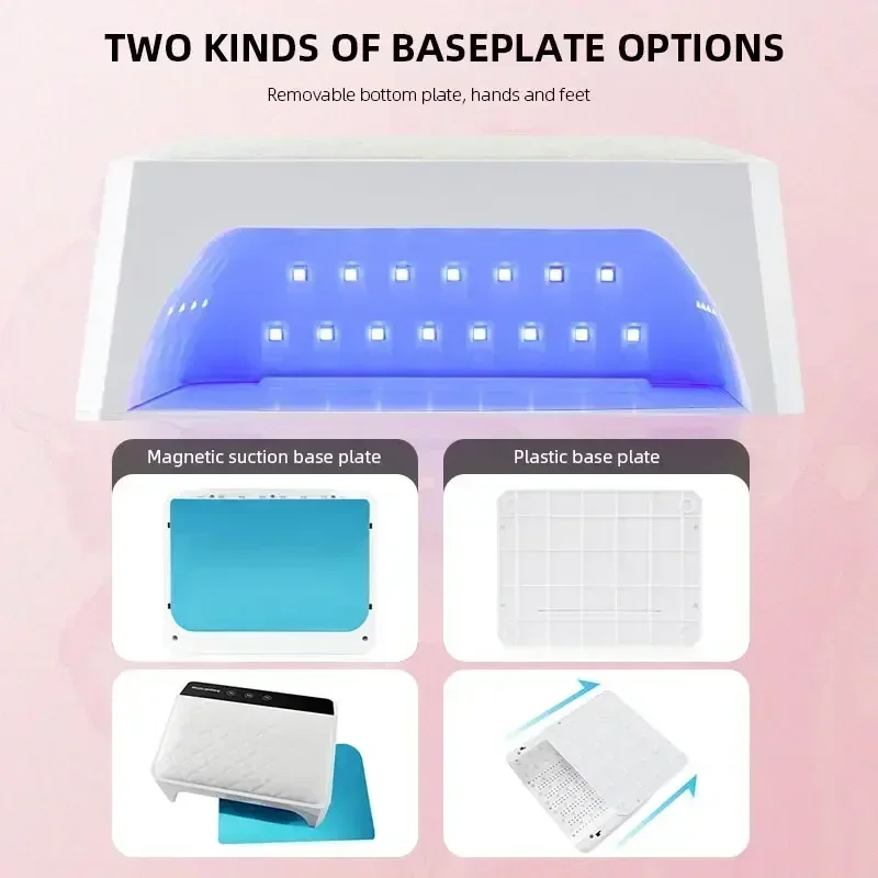 ไร้สายไร้สายเล็บ UV LED โคมไฟ 178W เจลเครื่องเป่าโปแลนด์ 2 in 1 ชาร์จ 28800mAh แบตเตอรี่เล็บเครื่อง