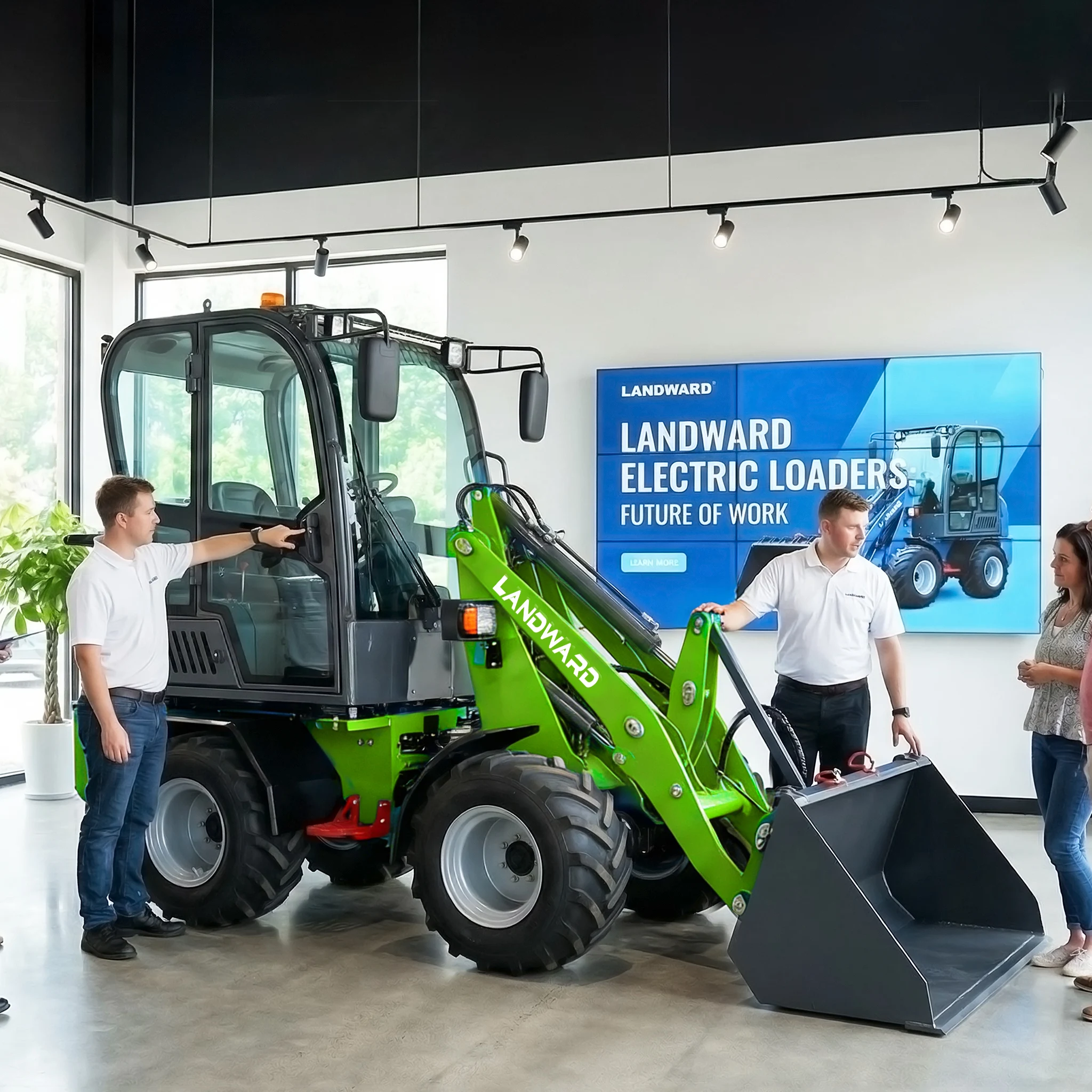 Cargadora Agrícola Landward 608E, Cargadora de 2 Toneladas, Cargadora Diesel/Eléctrica con Batería de 72V, Mini Cargadora Euro 5 EPA Europa, Mini Cargadora Personalizada