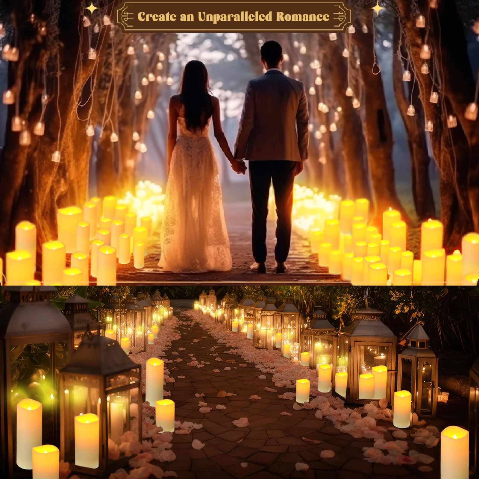 10-160Pcs Flickering Wedding Decor Candles Birthday Flameless Candle Concert LED Candles Battery Operated Electronic Candles