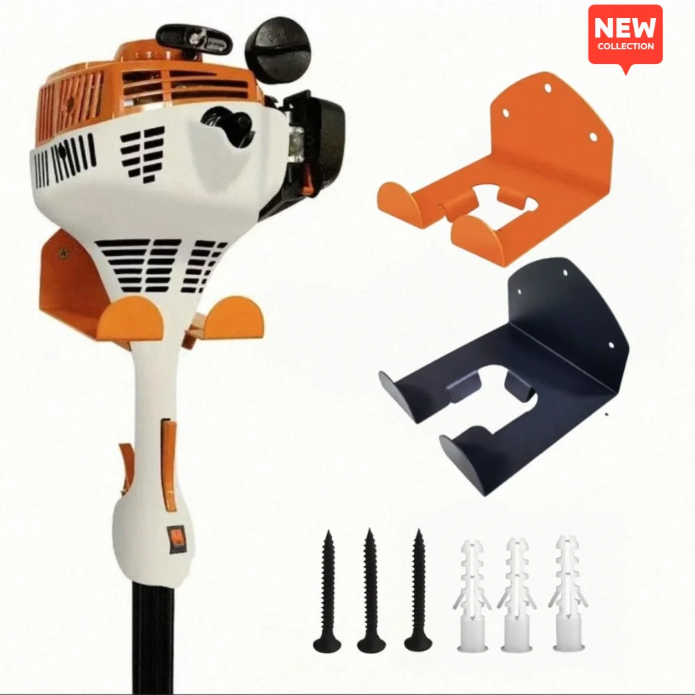 Wall Mounted Trimmer Rack Iron Universal Weeder Eater Hanger Support Replacement Heavy Duty Garage Storage Hanger