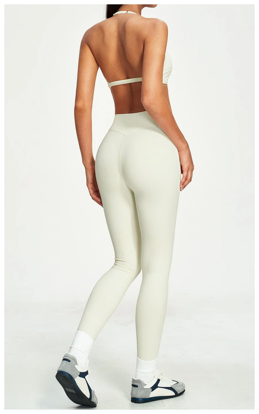 Yoga-Set 2-teilig Damen Fitness Sportbekleidung Naked Feel Sport-BH Gym Laufhose Po-Formende Leggings Workout-Outfit Activewear – Detail 21