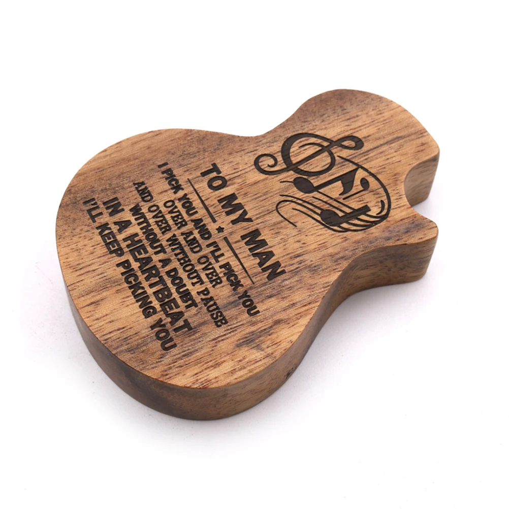 

3 Pcs Guitar Pick Box Set Wooden Guitar Pick Holder Case Storage Container for Guitar Bass Ukulele Players
