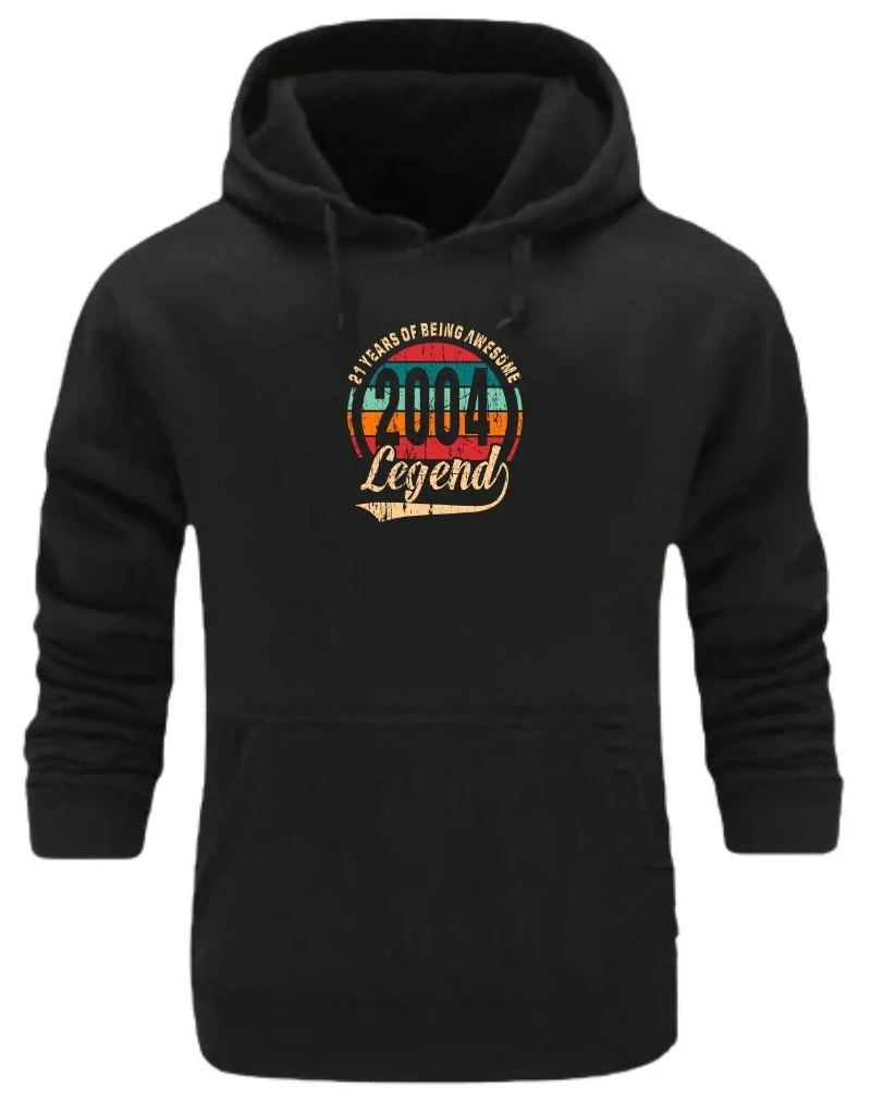

21st Birthday Hoodie 21 Years of Being Awesome Legend Born in 2004 Funny Halloween Christmas Xmas Birthday Fans Gift Men