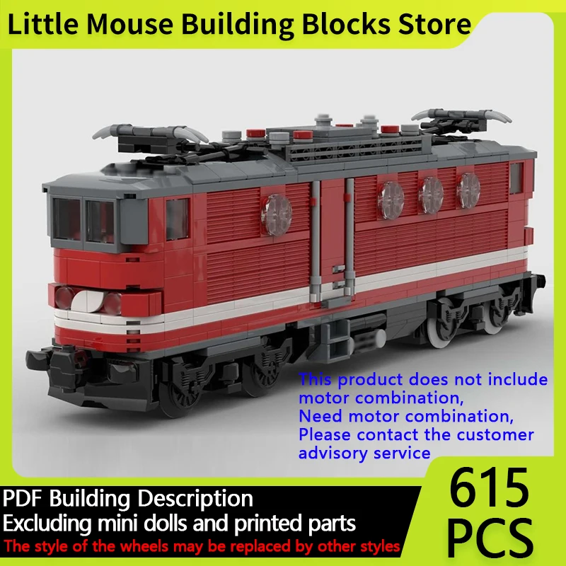 

City Car Model MOC Building Bricks 1043 Series Electric Locomotive Modular Technology Gifts Holiday Assemble Children Toys Suit