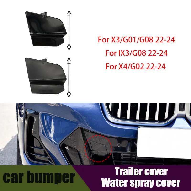 

Car Front Bumper Tow Hook Cover Painted 51115A477A0 For BMW X3 X4 IX3 G01 LCI G02 G08 2022-2024 Trailer Cover