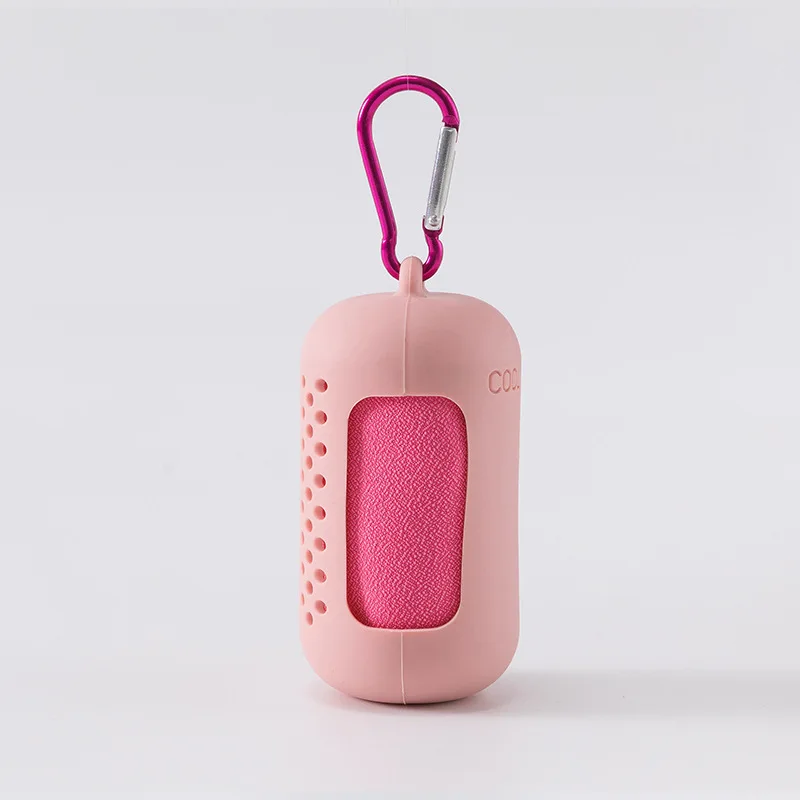 Toalla de refrigeración de secado rápido para niños, paño suave y transpirable de absorción del sudor, frío con caja de almacenamiento, para deportes, correr, Yoga y gimnasio, 1/2 piezas