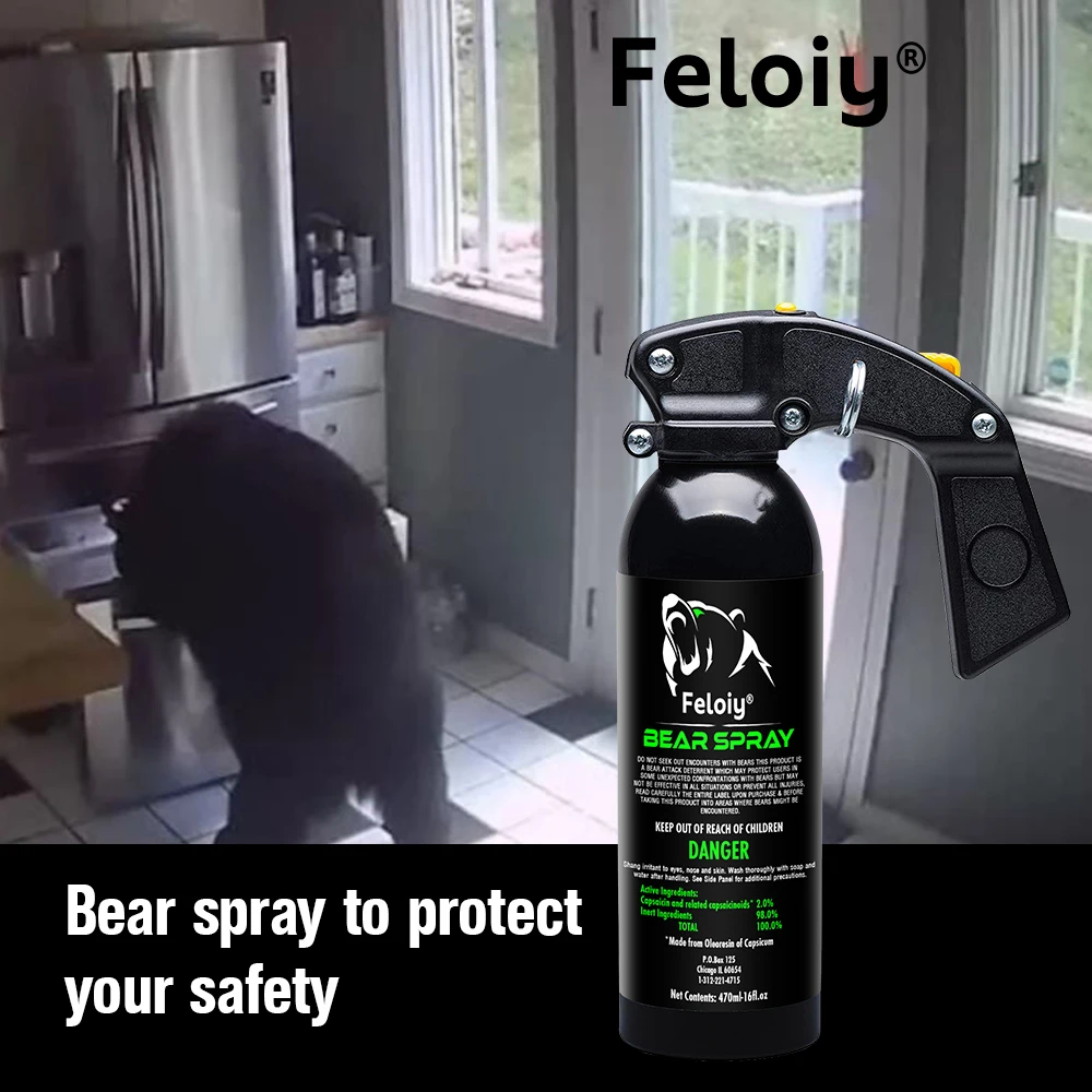 Bear Spray, protección para acampar y hacer senderismo al aire libre, fácil de transportar