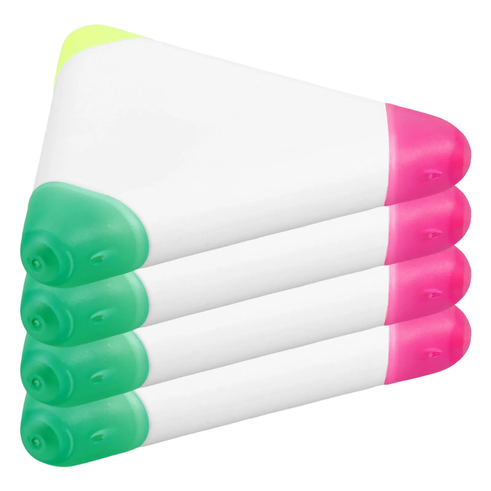 4pcs Triangular Highlighter Multicolored Strong Coverage Flat Design For Note Marking Study Office School Use Highlighters Pens