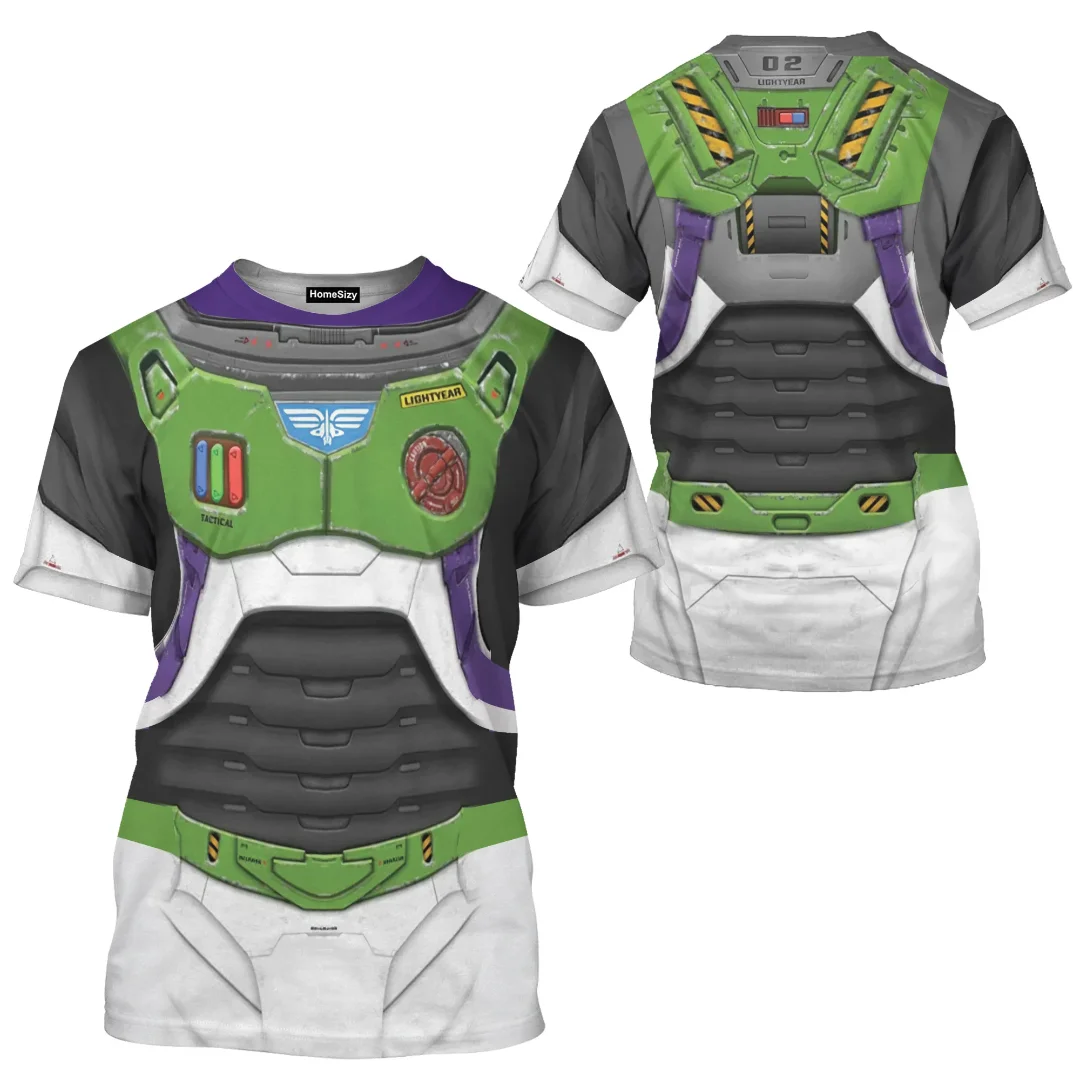 Toy Story Buzz Lightyear Costume T-shirt Men\'s Casual Crew Neck Short Sleeve Toy Story 3d Printing Harajuku Streetwear T-Shirt