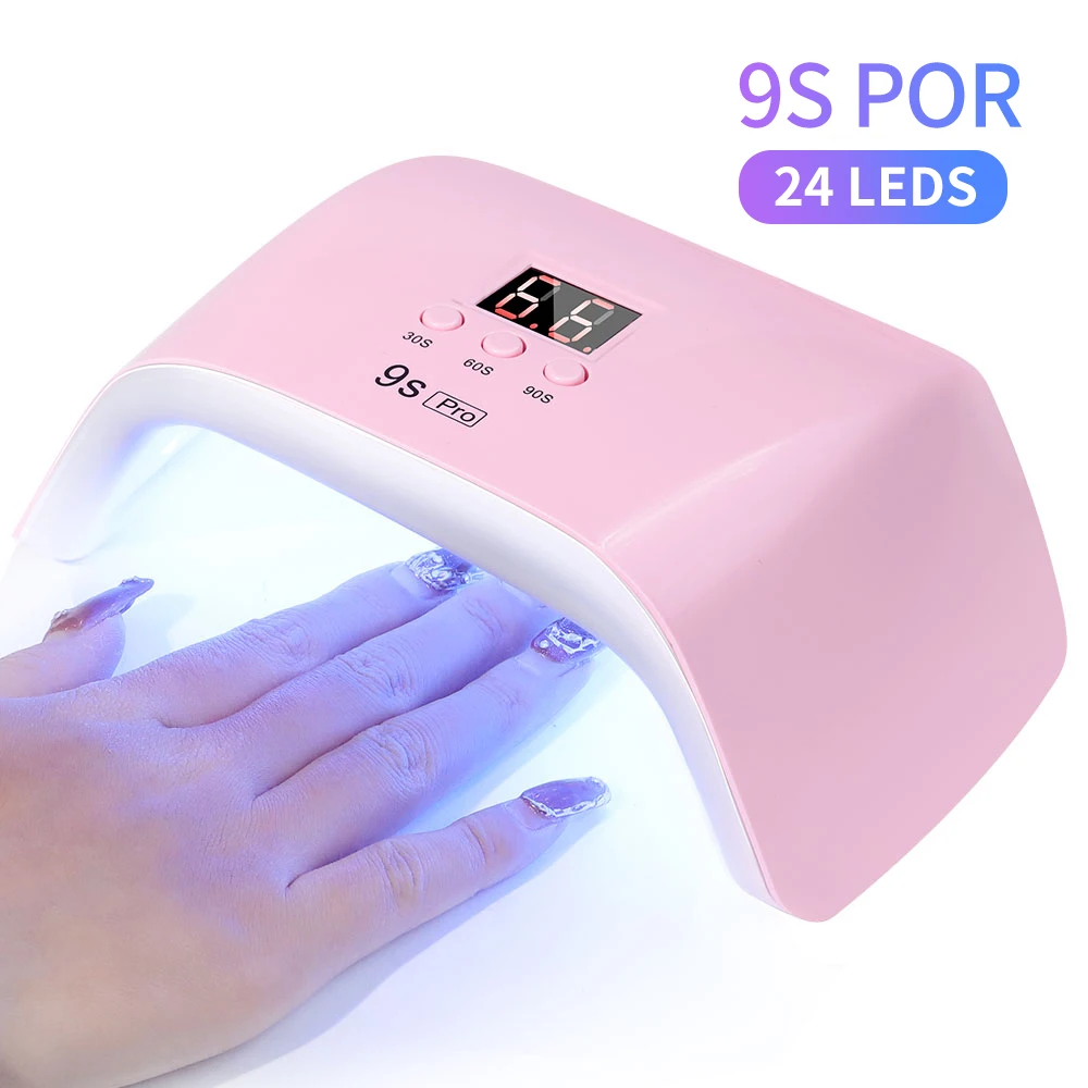 9S PRO Nail Dryer Lamp For Nails 24 LEDs UV LED Lamp Beads Drying All Gel Polish USB Charge Professional Manicure Equipment