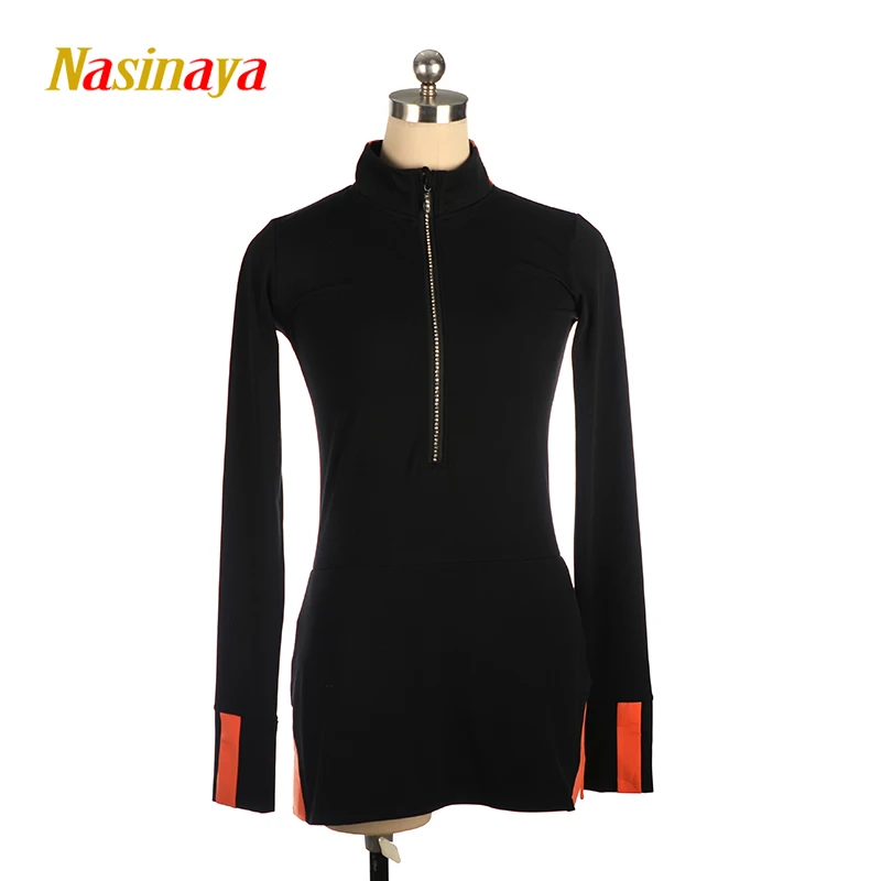 Girls' Customized Figure Skating Competition Dress Long Sleeve Top With Short Skirt Children's Training Fabric Short Fleece