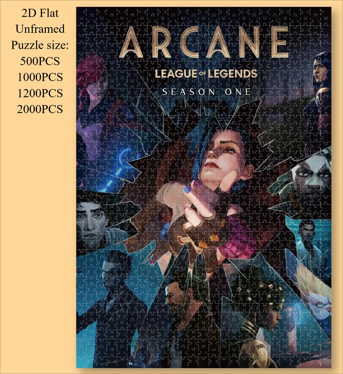 

Пазл из 500 деталей Jinx Vi Game, развивающая игрушка для детей, детские игры, рождественский подарок