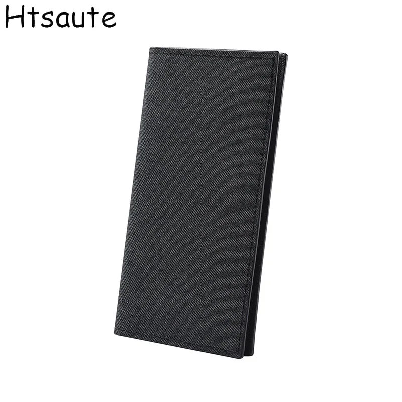 

Lightweight Men's Slim Canvas Wallet Ultra Thin Card Holder with Photo Pocket (Trendy Frosted Design) Coin Purses billeteras