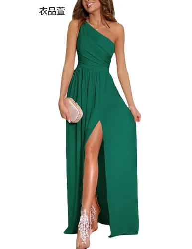Imagen 2 del producto Vestido elegante de lujo para mujer, fiesta de noche, graduación, boda, Club, graduación, sin espalda, sin mangas, un hombro, Maxi vestidos sexis
